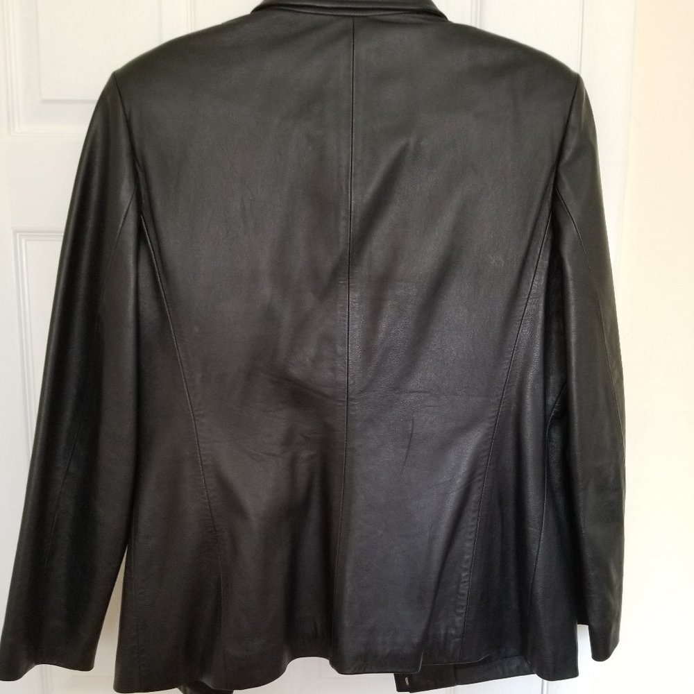 100% Leather Blazer Zip-Close - Picture 5 of 5